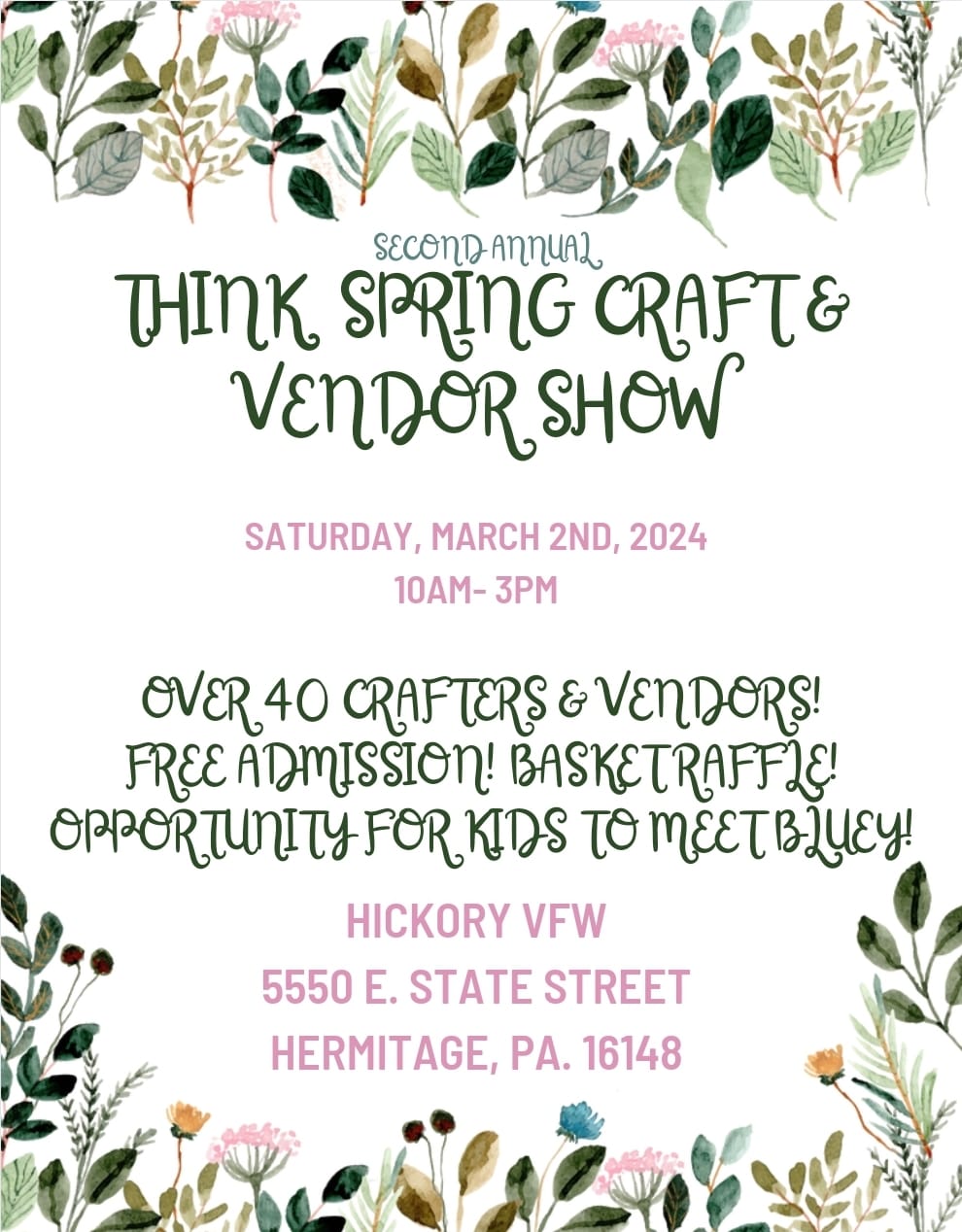 Think Spring Craft and Vendor Show